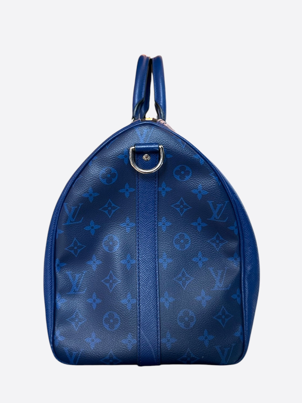 Louis Vuitton Blue Taigarama Monogram Keepall 50