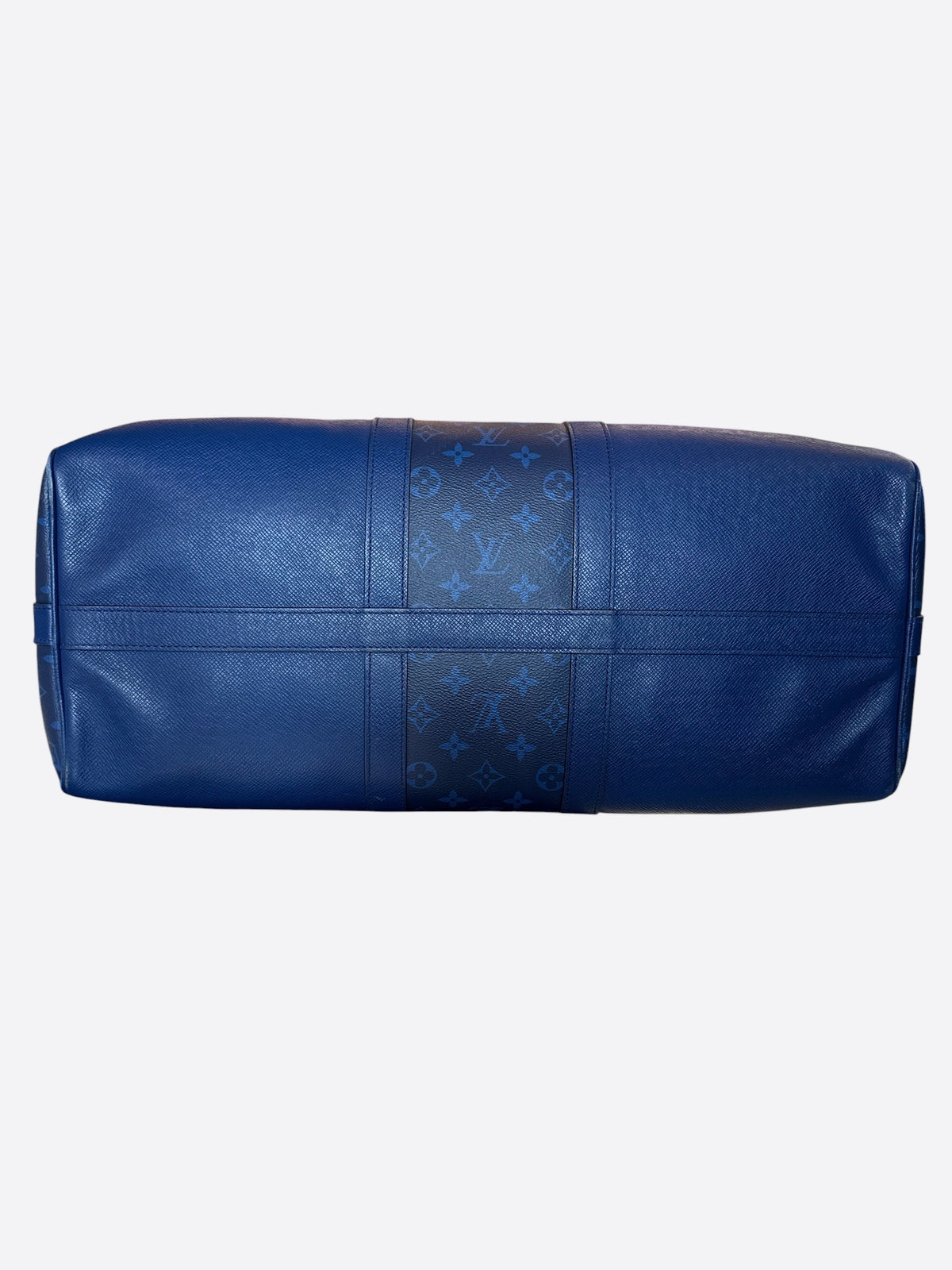 Louis Vuitton Blue Taigarama Monogram Keepall 50