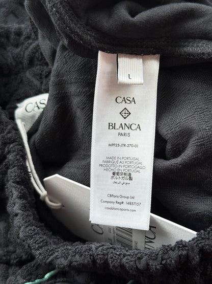 Casablanca Black & Red Jacquard Logo Towel Sweatpants