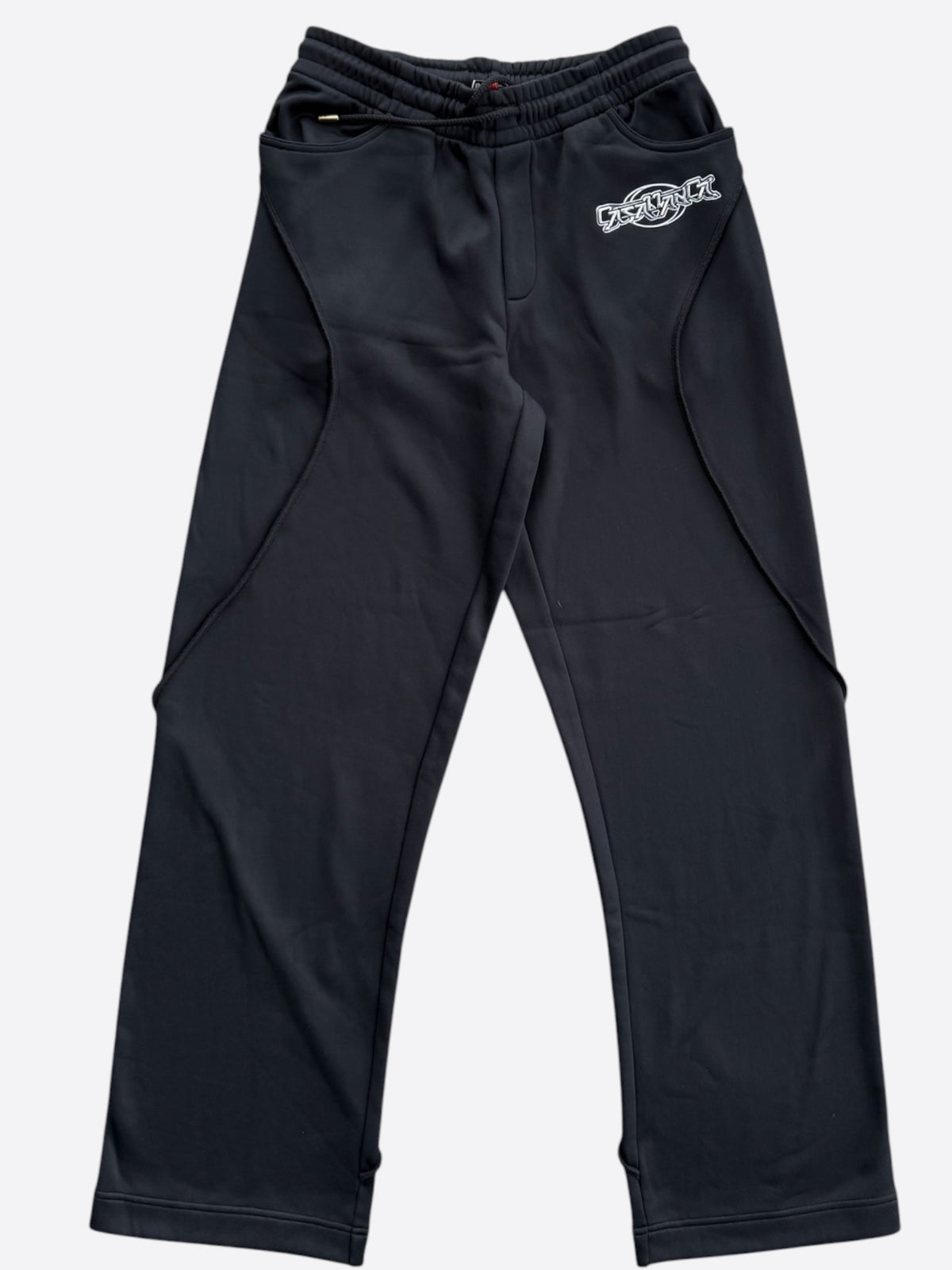 Casablanca Black & Silver Logo Panelled Sweatpants