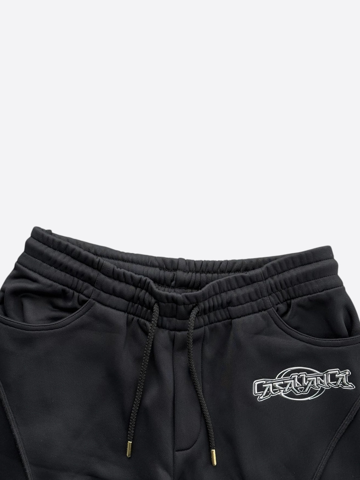 Casablanca Black & Silver Logo Panelled Sweatpants