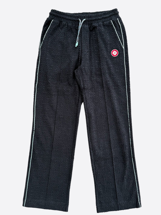 Casablanca Black & Red Jacquard Monogram Towel Sweatpants