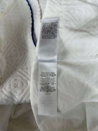 Casablanca White & Blue Jacquard Logo Towel Button Up Shirt