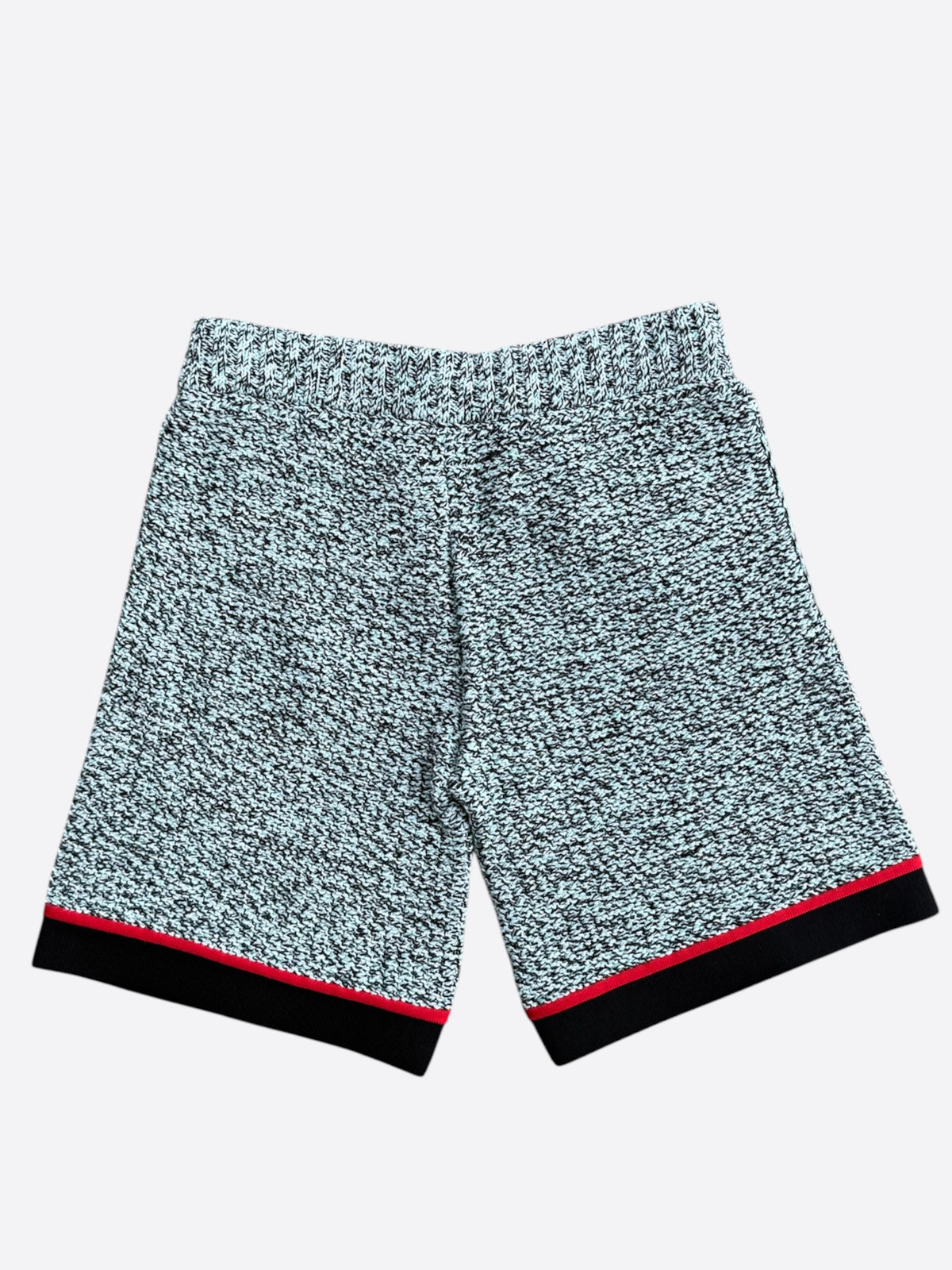 Casablanca Black, White & Blue Logo Patch Knit Shorts