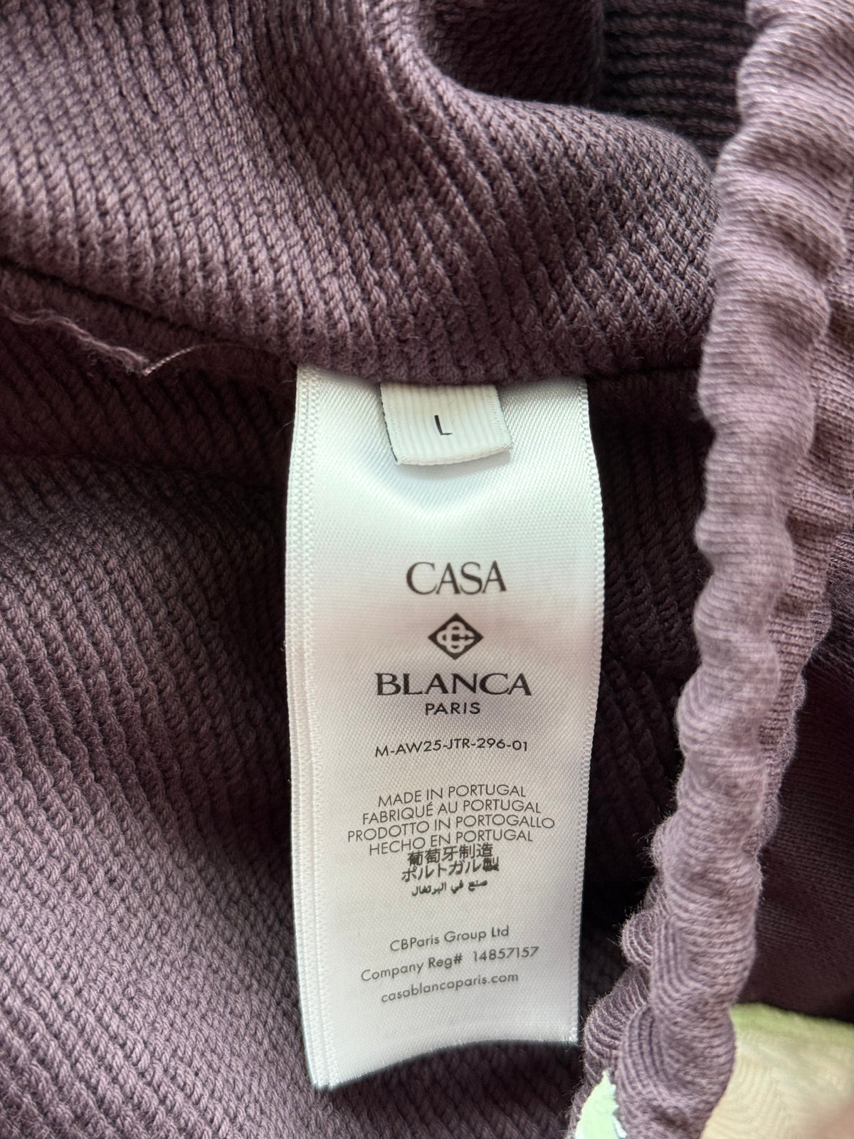 Casablanca Burgundy & White Floral Striped Sweatpants