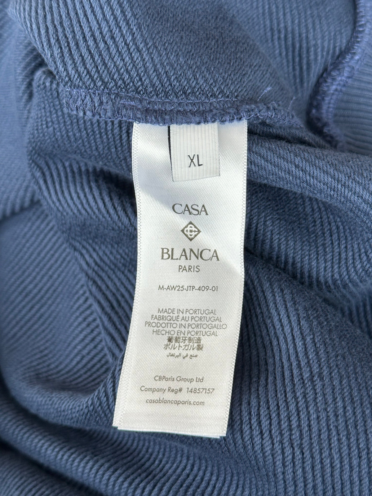 Casablanca Blue & Multicolor Logo Polo Sweater