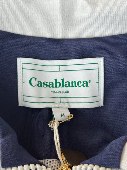 Casablanca White & Multicolor Embroidered Logo Track Jacket