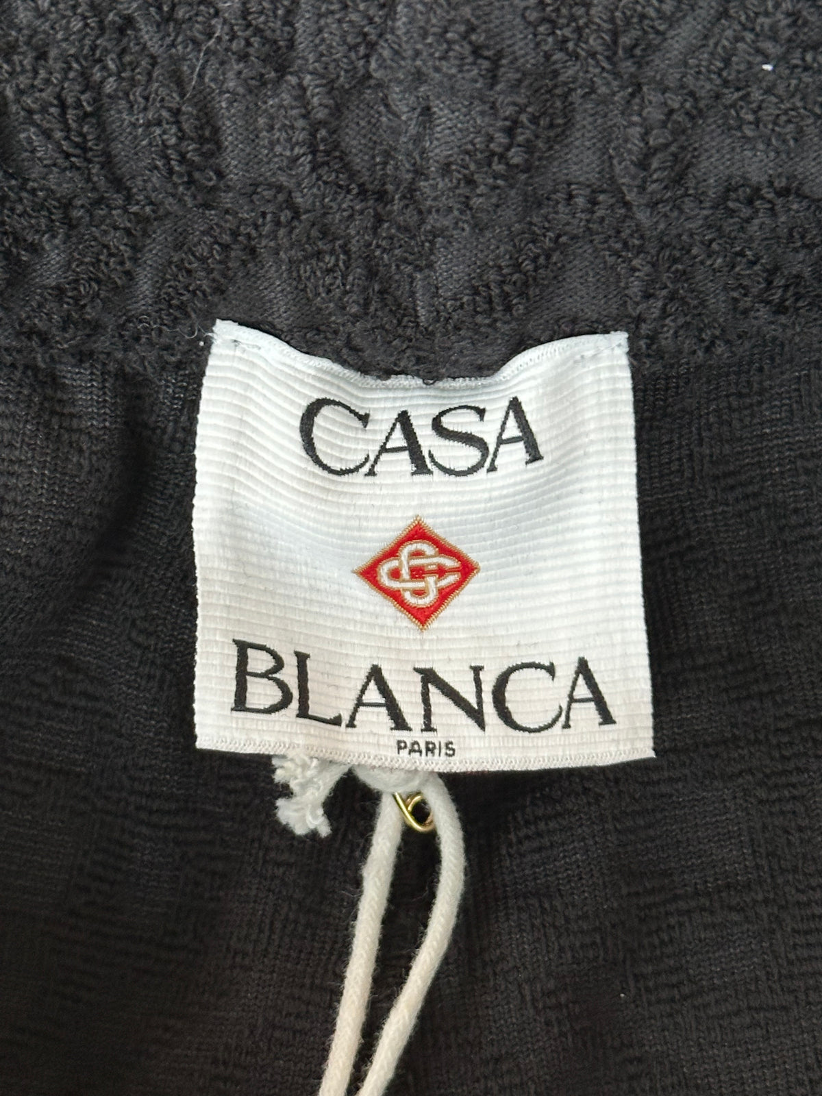 Casablanca Black & Red Jacquard Monogram Towel Women's Shorts
