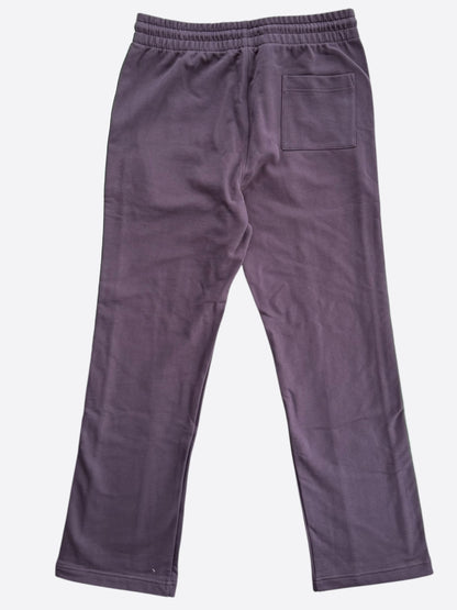 Casablanca Burgundy & White Floral Striped Sweatpants
