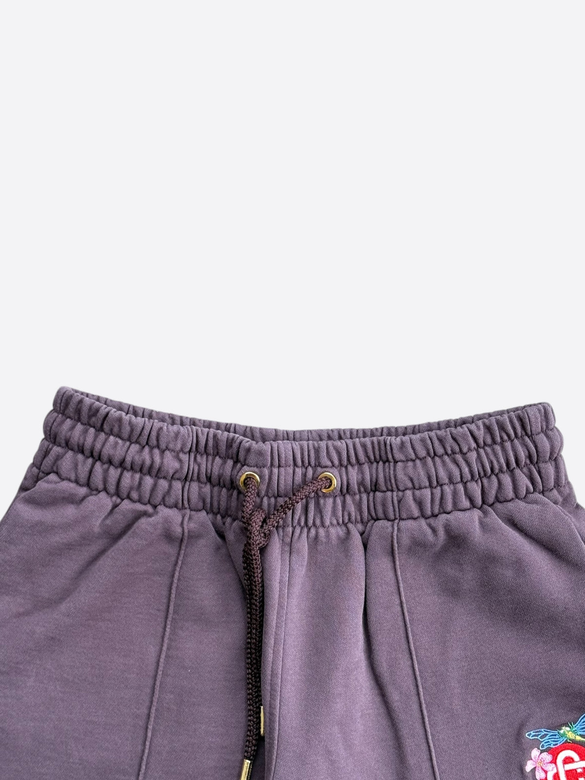 Casablanca Burgundy & Multicolor Embroidered Dragonfly Logo Sweatpants
