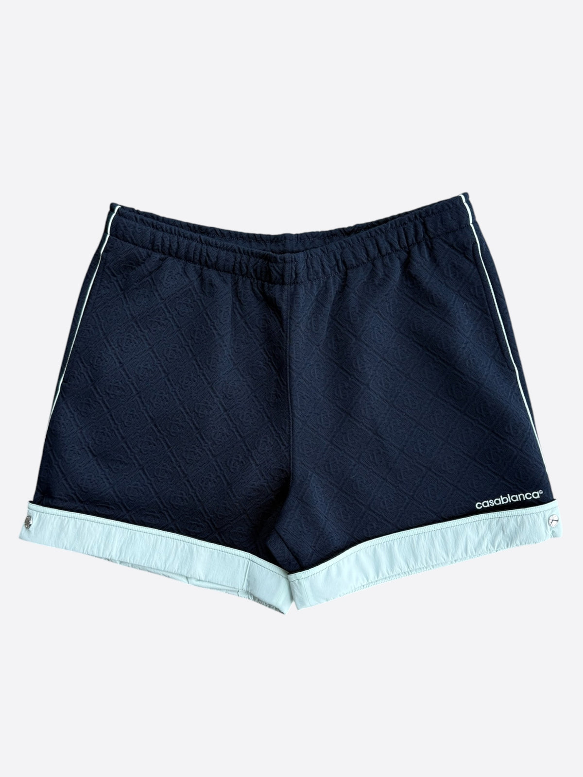 Casablanca Navy & White Jacquard Monogram Shorts