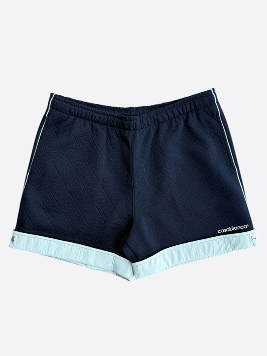 Casablanca Navy & White Jacquard Monogram Shorts