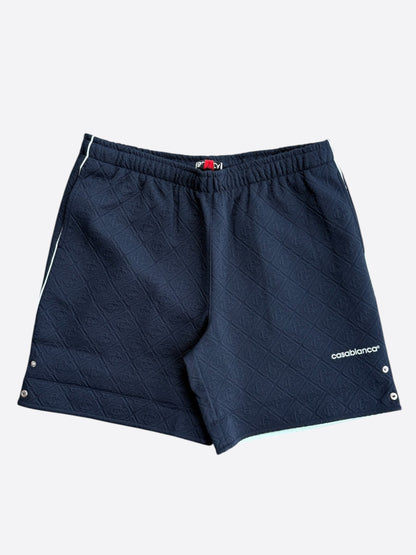 Casablanca Navy & White Jacquard Monogram Shorts