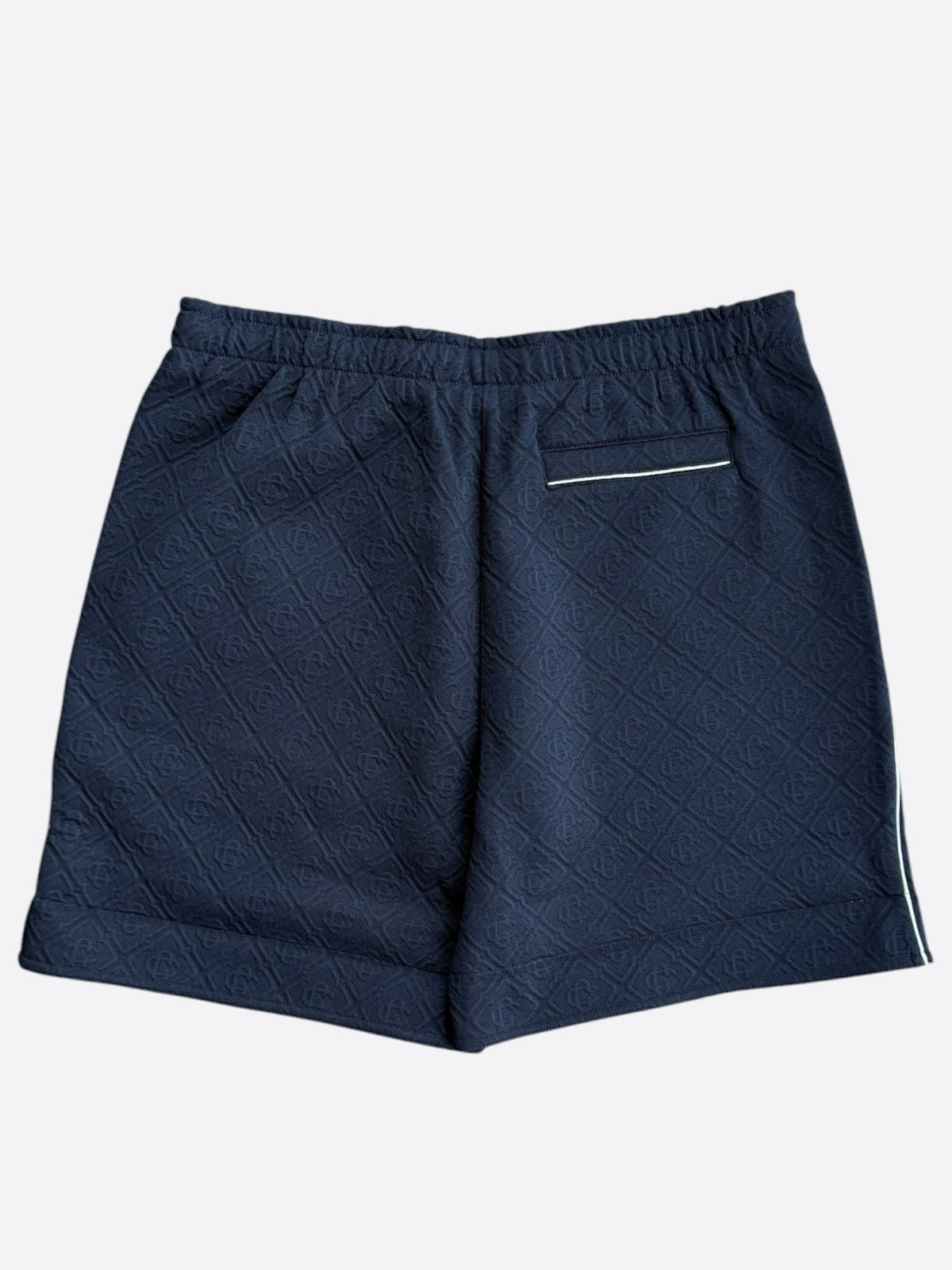 Casablanca Navy & White Jacquard Monogram Shorts