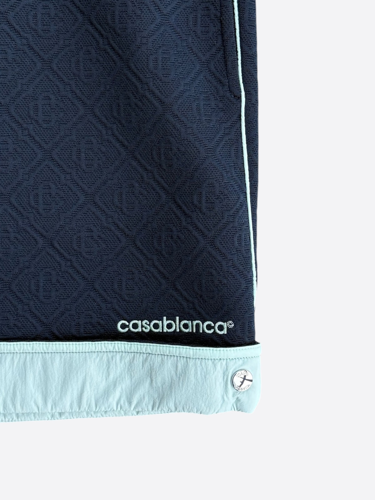 Casablanca Navy & White Jacquard Monogram Shorts