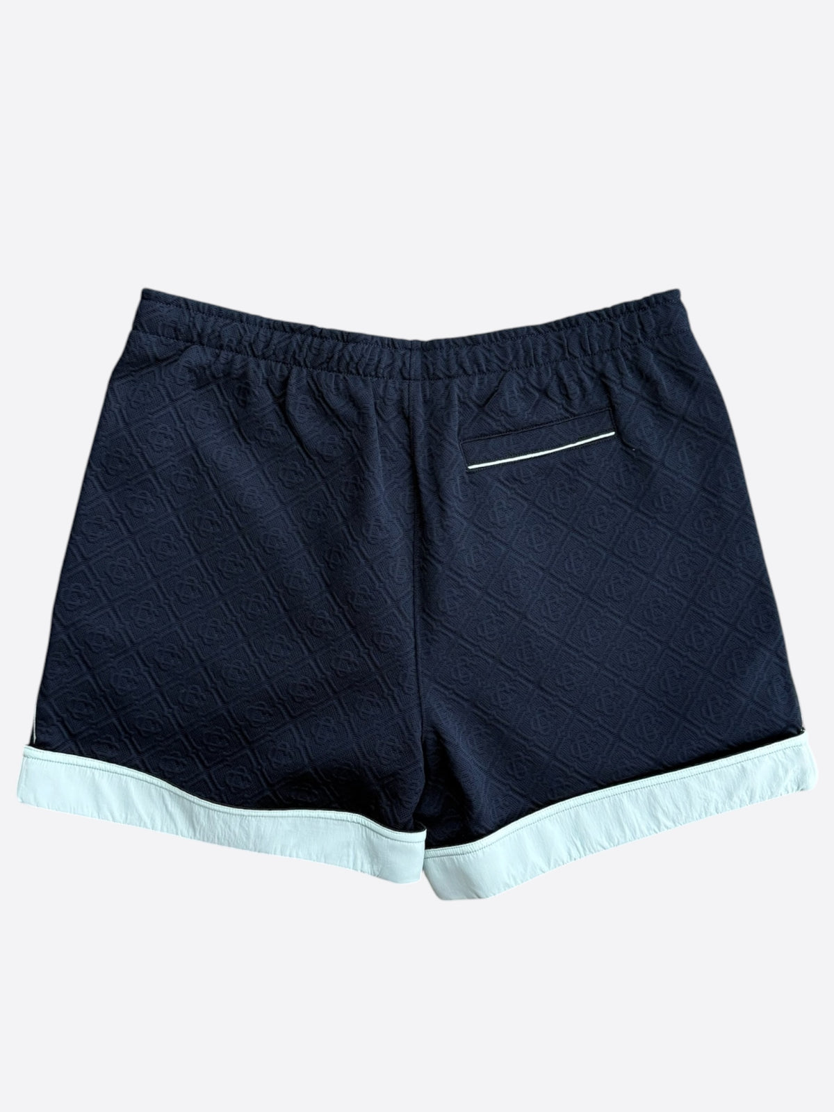Casablanca Navy & White Jacquard Monogram Shorts