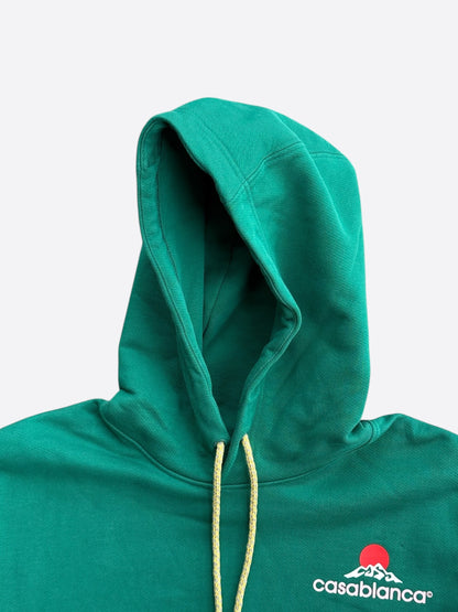 Casablanca Green & White Montagne Logo Hoodie