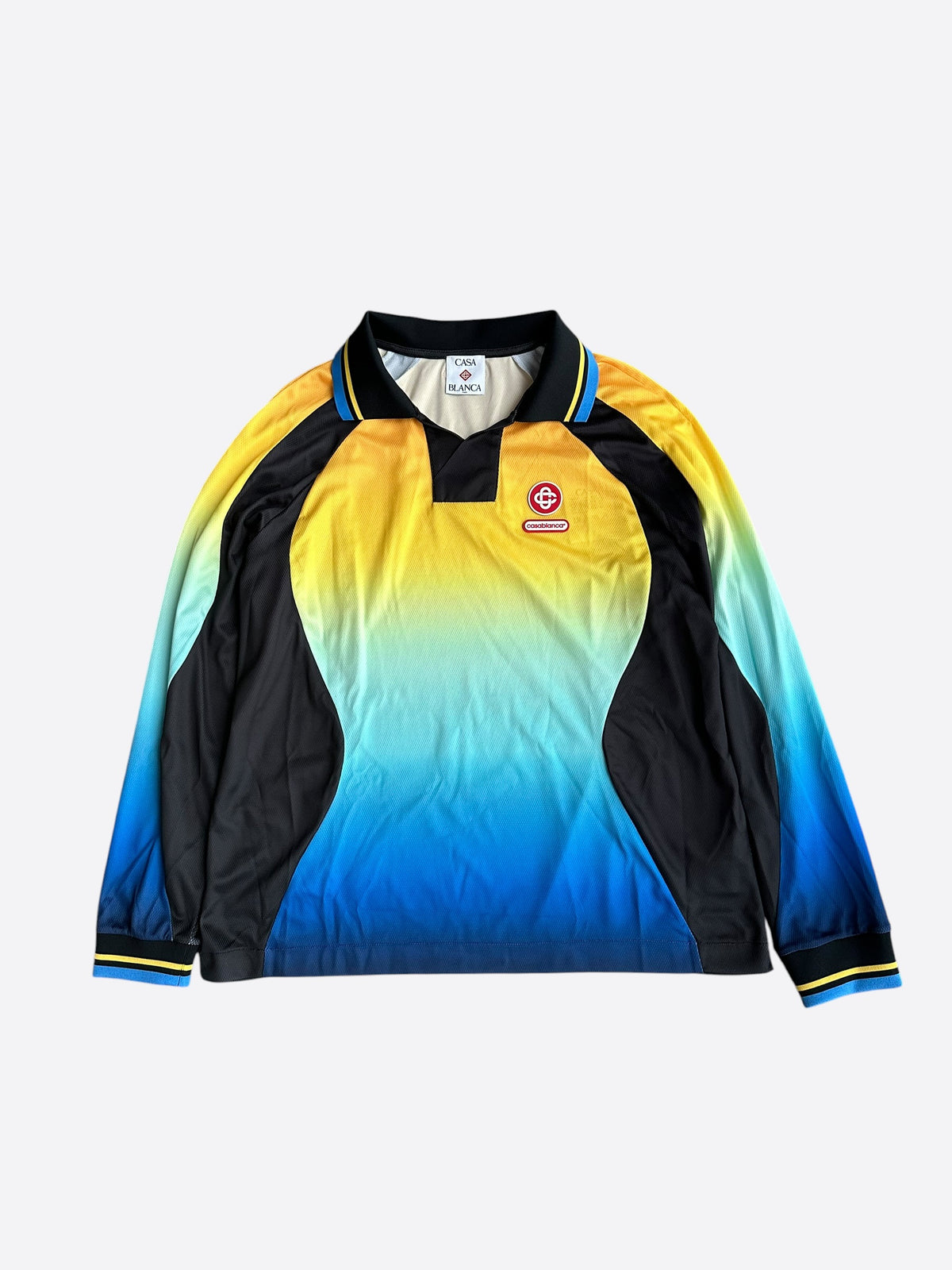Casablanca Black & Gradient Mesh Longsleeve Jersey