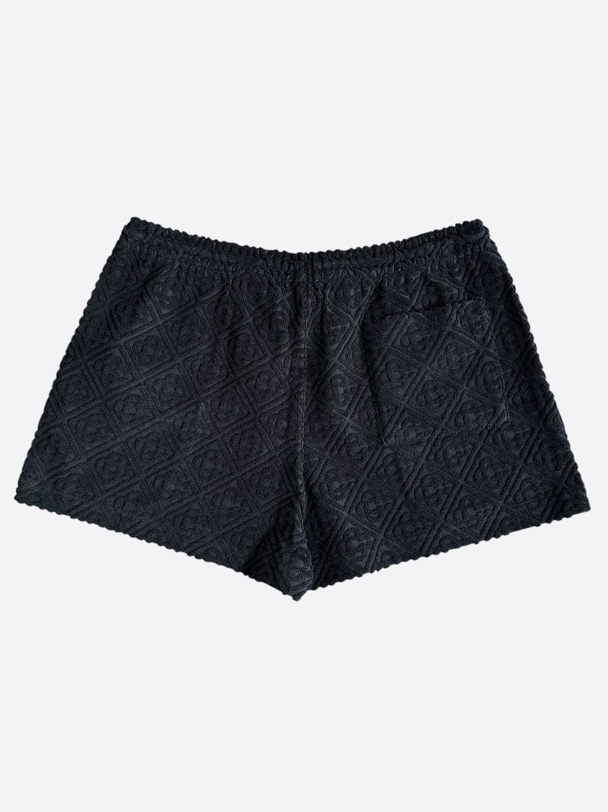 Casablanca Black & Red Jacquard Monogram Towel Women's Shorts