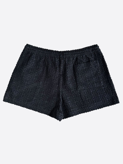 Casablanca Black & Red Jacquard Monogram Towel Women's Shorts