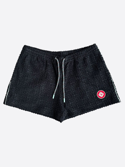 Casablanca Black & Red Jacquard Monogram Towel Women's Shorts