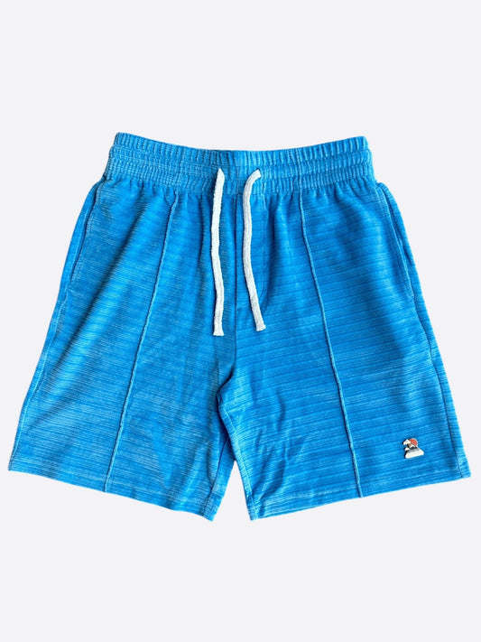 Casablanca Blue Striped Velour Shorts