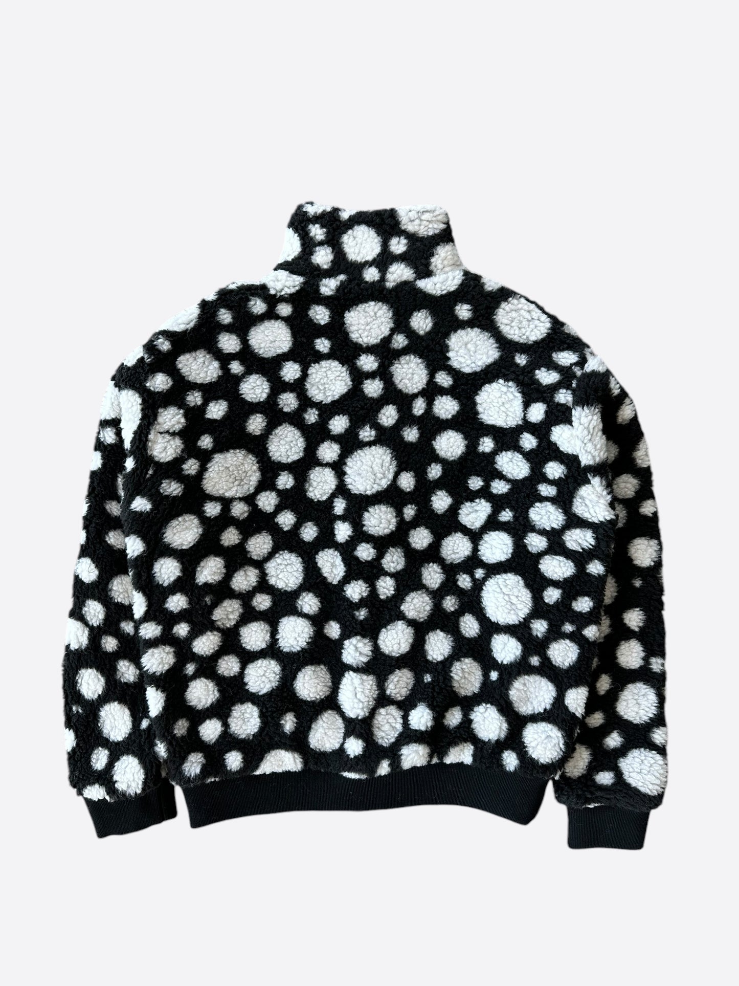 Louis Vuitton Yayoi Kusama Black & White Polka Dot Fleece Jacket