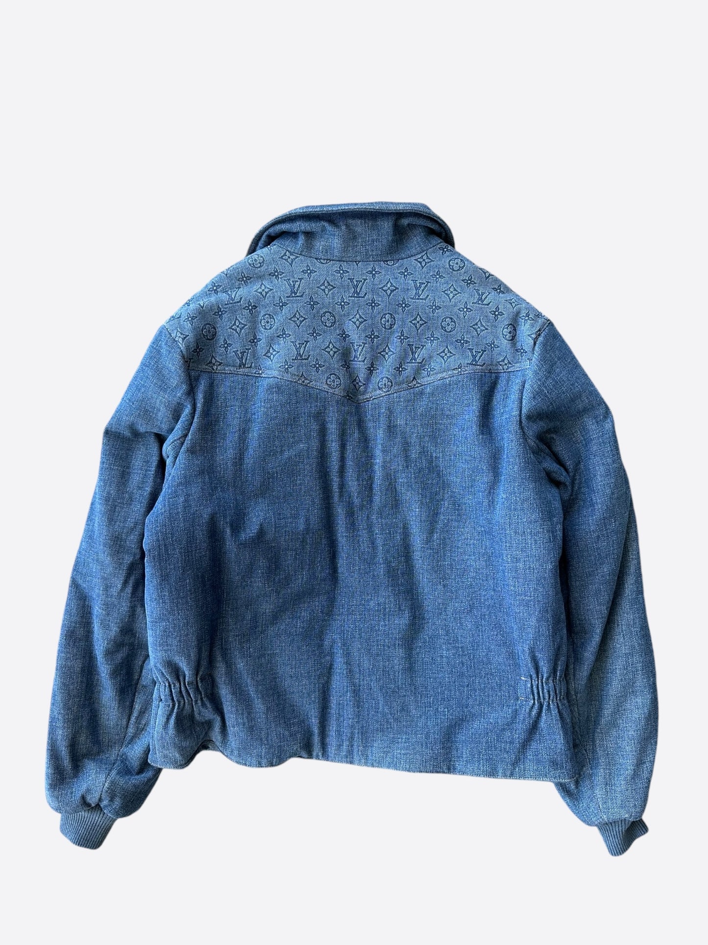 Louis Vuitton Blue Monogram Padded Denim Jacket