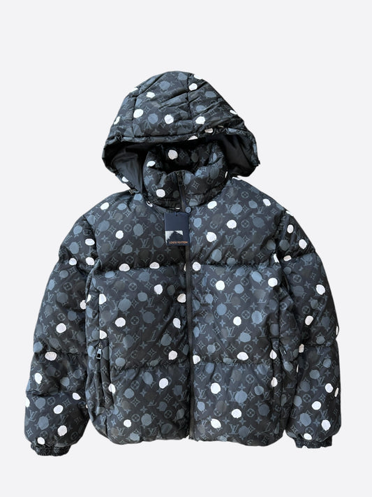 Louis Vuitton Yayoi Kusama Black Polka Dot Monogram Puffer Jacket