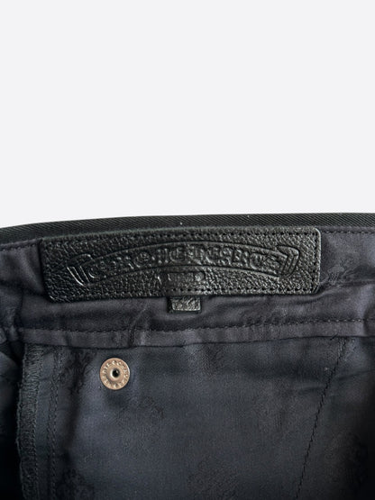Chrome Hearts Black Cheetah & Green Cross Patch Chino Pants
