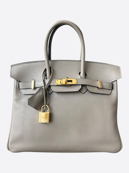 Hermes Grey Swift Birkin 25