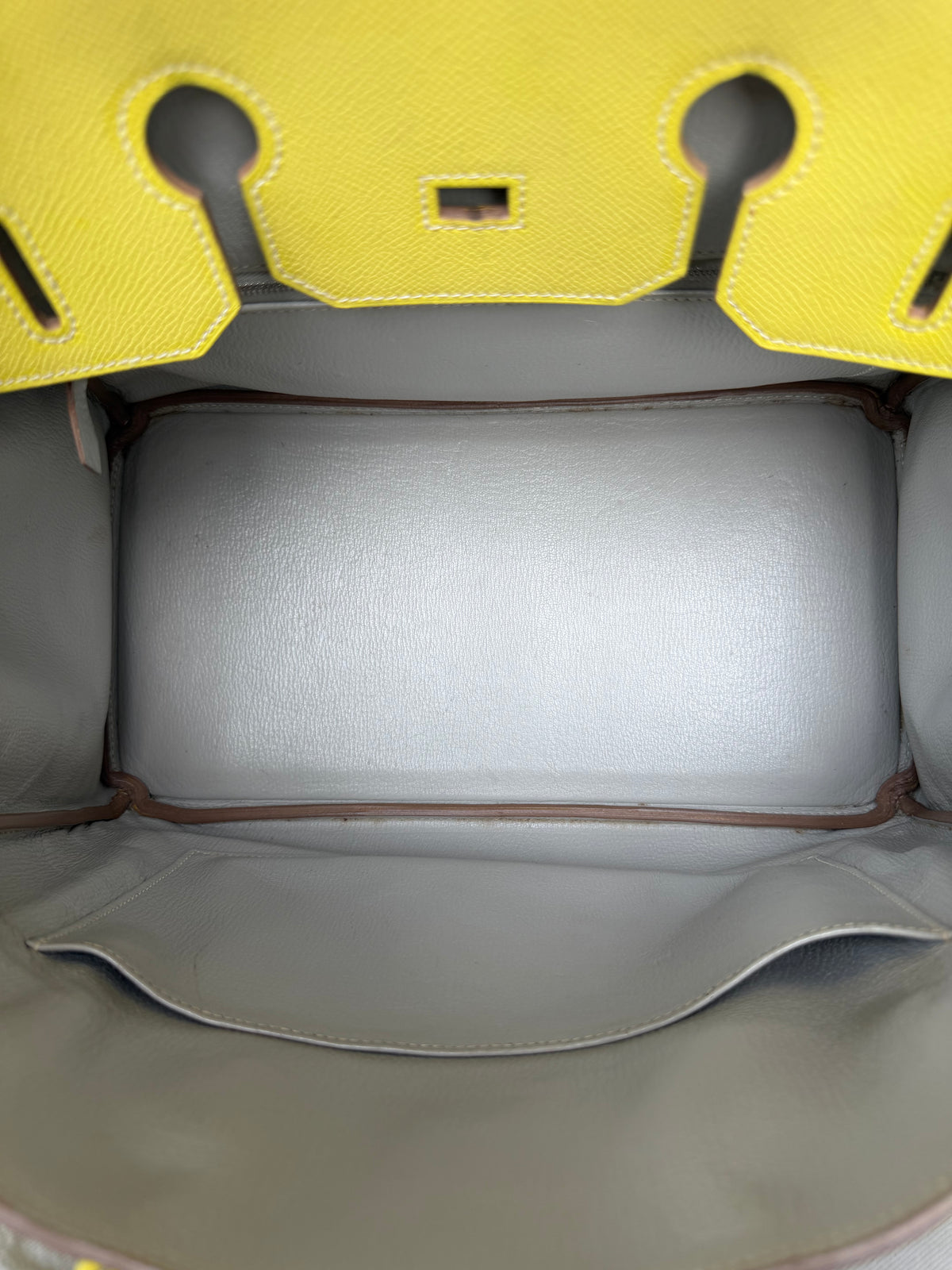 Hermes Yellow Epsom & Palladium Hardware Birkin 35