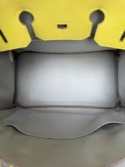 Hermes Yellow Epsom & Palladium Hardware Birkin 35
