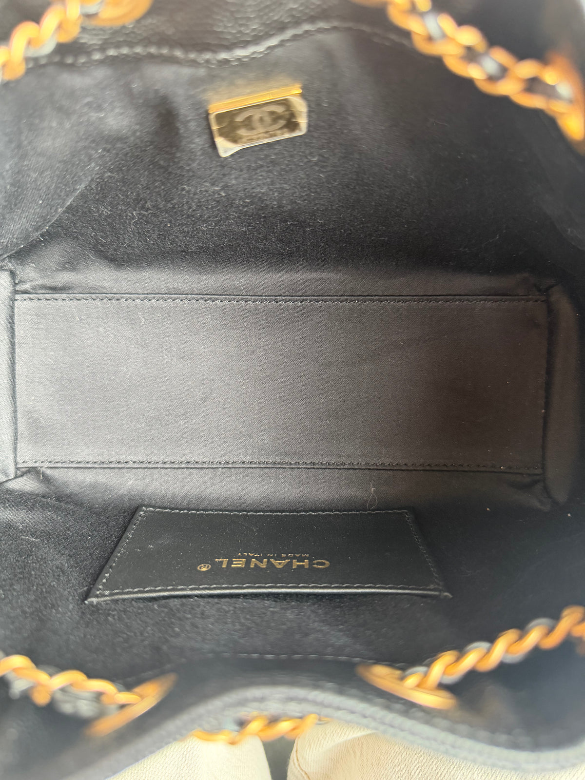 Chanel Black Caviar Quilted Small 25 Bag