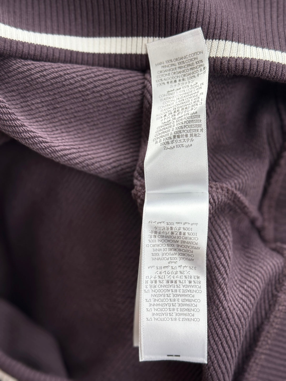Casablanca Burgundy & White Floral Striped Quarter Zip Sweater