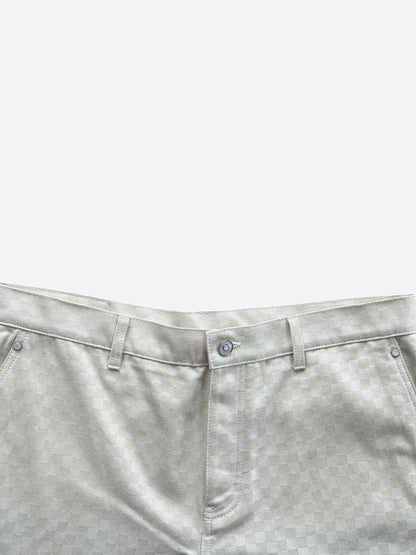 Louis Vuitton White & Gradient Damier Cargo Pants