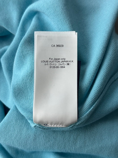 Louis Vuitton Tyler The Creator Blue & Green Dog Graphic Intarsia T-Shirt