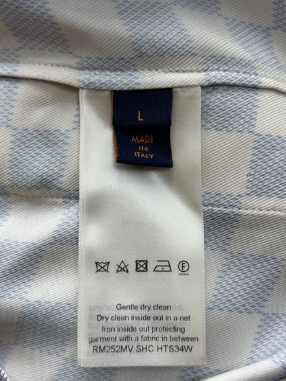 Louis Vuitton Multicolor Gradient Damier Silk Button Up Shirt