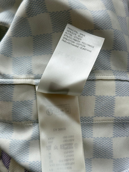 Louis Vuitton Multicolor Gradient Damier Silk Button Up Shirt
