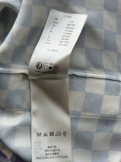 Louis Vuitton Multicolor Gradient Damier Silk Button Up Shirt
