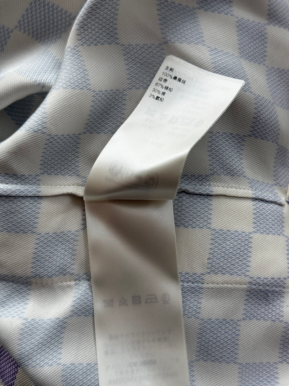 Louis Vuitton Multicolor Gradient Damier Silk Button Up Shirt