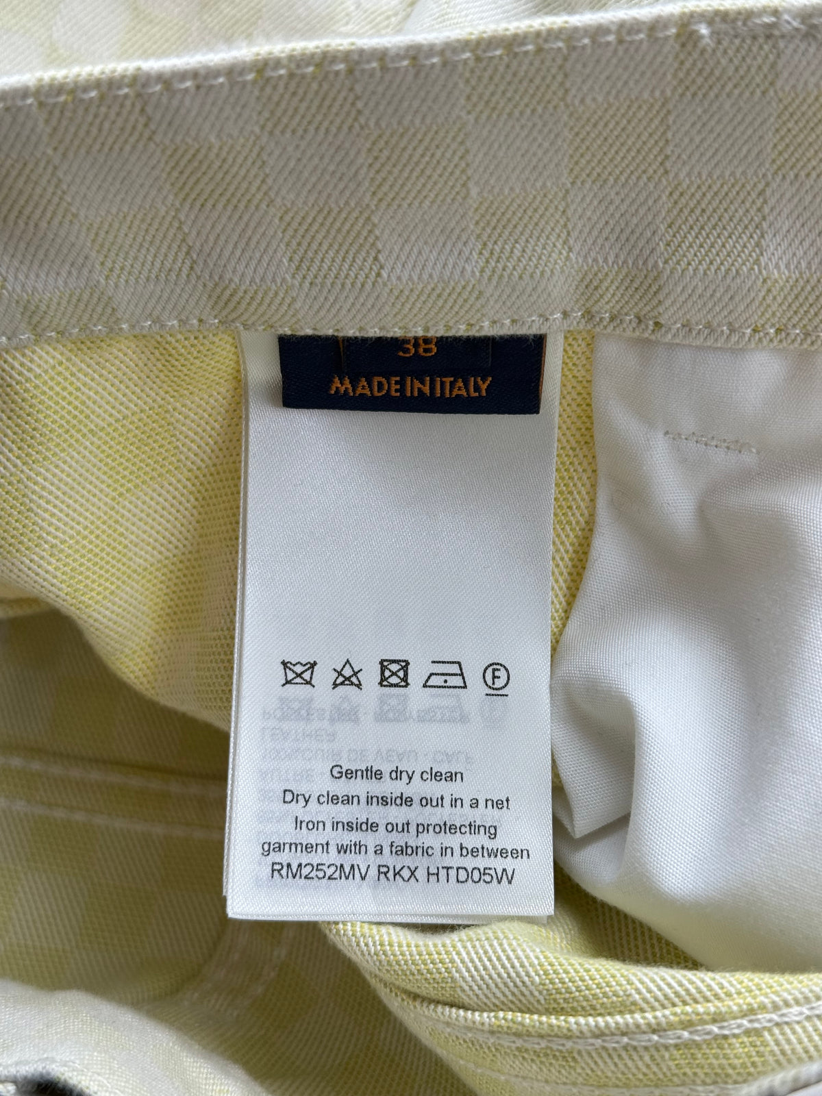 Louis Vuitton White & Gradient Damier Cargo Pants