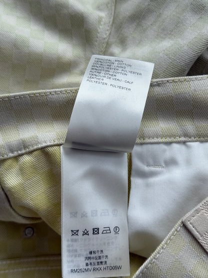 Louis Vuitton White & Gradient Damier Cargo Pants