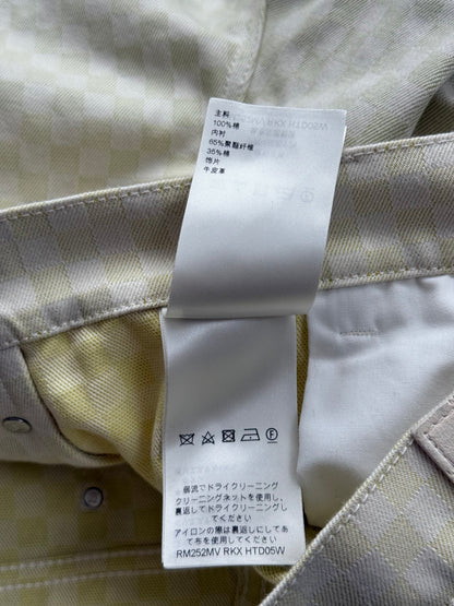 Louis Vuitton White & Gradient Damier Cargo Pants