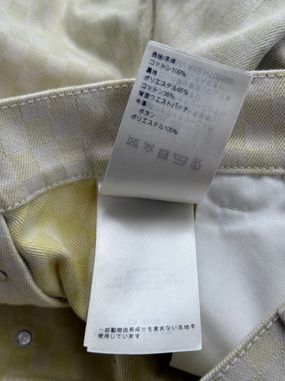 Louis Vuitton White & Gradient Damier Cargo Pants