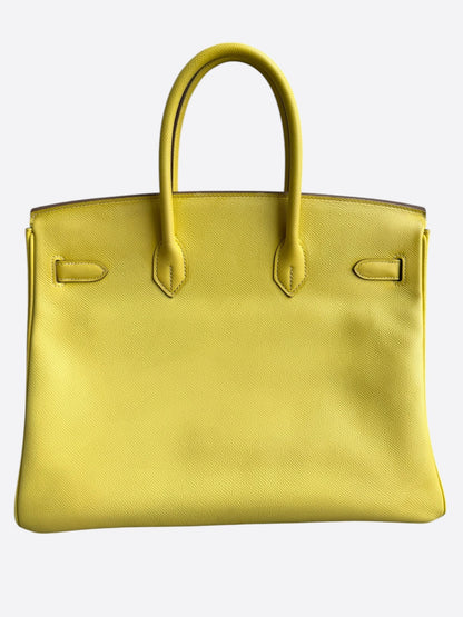 Hermes Yellow Epsom & Palladium Hardware Birkin 35