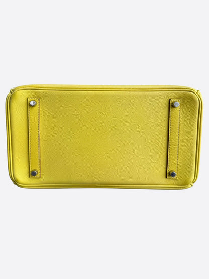 Hermes Yellow Epsom & Palladium Hardware Birkin 35