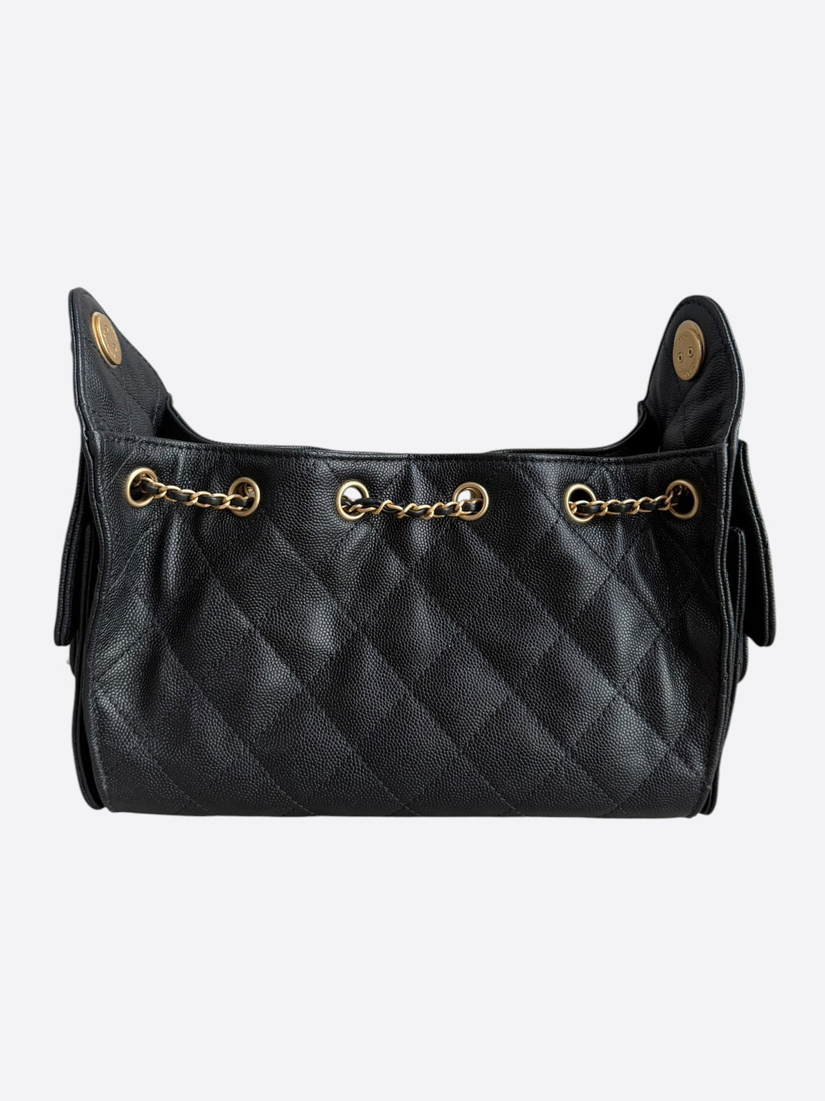 Chanel Black Caviar Quilted Small 25 Bag