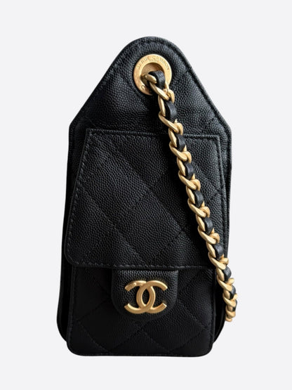 Chanel Black Caviar Quilted Small 25 Bag