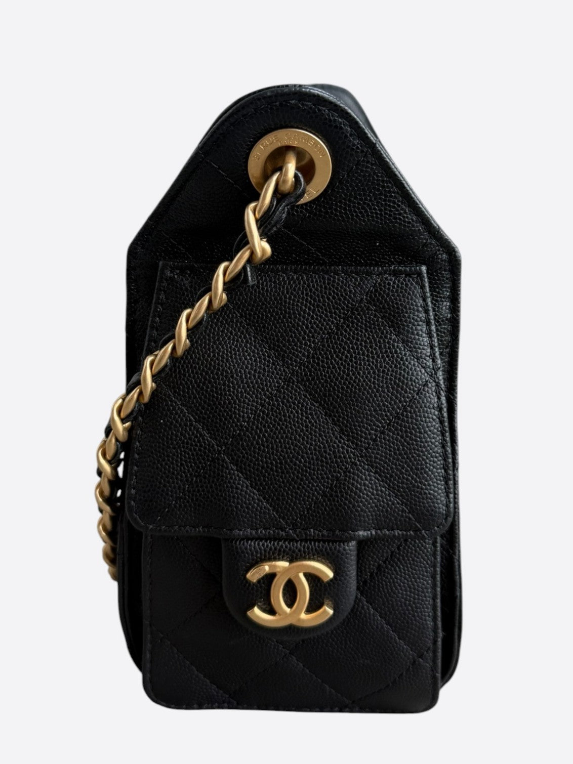 Chanel Black Caviar Quilted Small 25 Bag